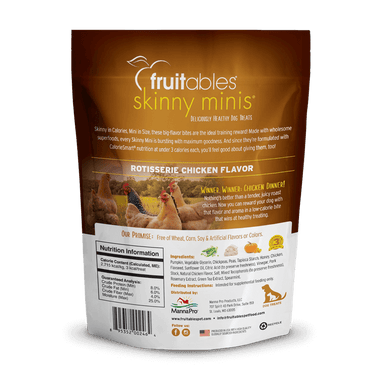 Fruitables Skinny Minis Dog Treats Rotisserie Chicken 141 gr